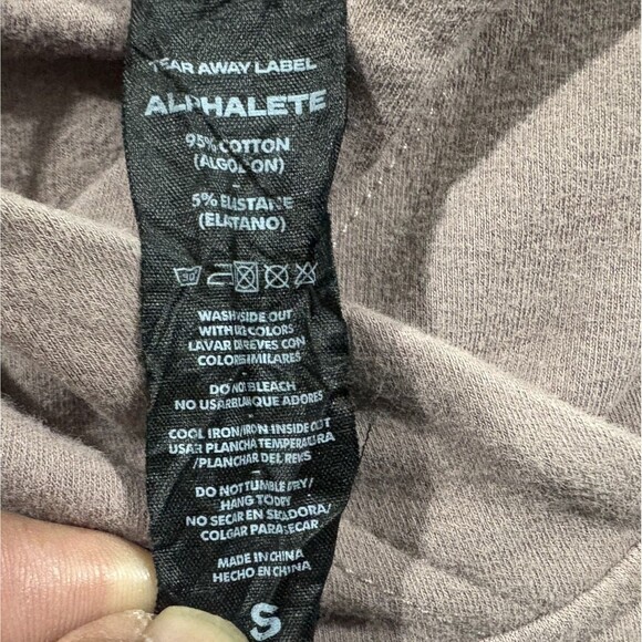 Alphalete Identity Pro Sweatshirt Mens Rose Pink Soft Shell Pullover Cotton Sz S - Picture 7 of 10